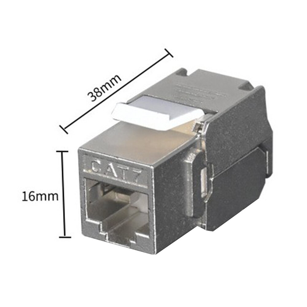 1Pcs RJ45 Cat7 Connector 10Gb Netwerk Afgeschermde Ftp Zinklegering Module Keystone Jack Connectors