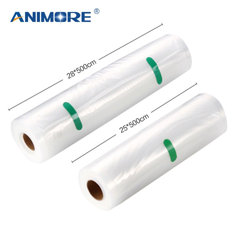 ANIMORE Vacuum Packaging Rolls12x500 15x500 20x500 25x500 28x500 Vacuum Heat Sealer Food Saver Bags Food Storage Bags FB-01