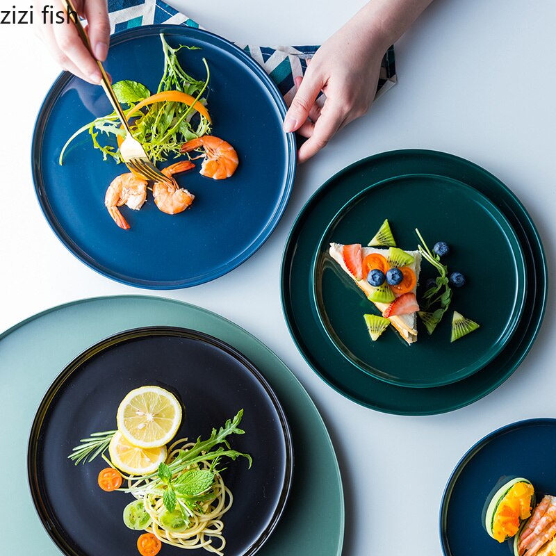 25.5cm diameter vestlig bøf plade keramisk fad bakke husholdningsartikler aftensmad tallerken pasta skål