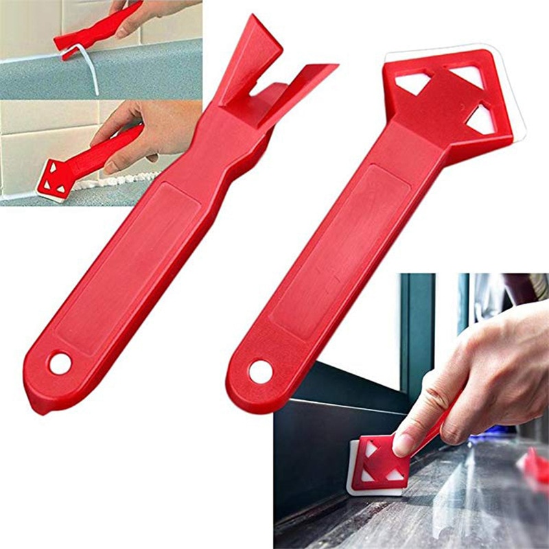 2 Stks/set Household Cleaning Tools Negatieve Hoek Schraper Kit Rubber Glas Plastic Schop Blade Verwijdering Van Resterende Rubber