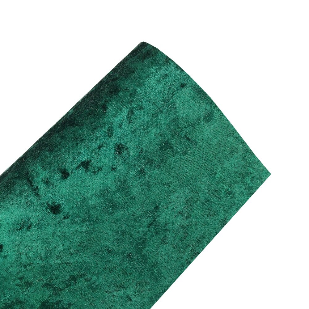 Rainbow 30x30cm Size Gorgeous Velvet Fabric Sheet Backing Sticked Soft Felt for Bows, Earrings, and Crafts DIY: EMERALD