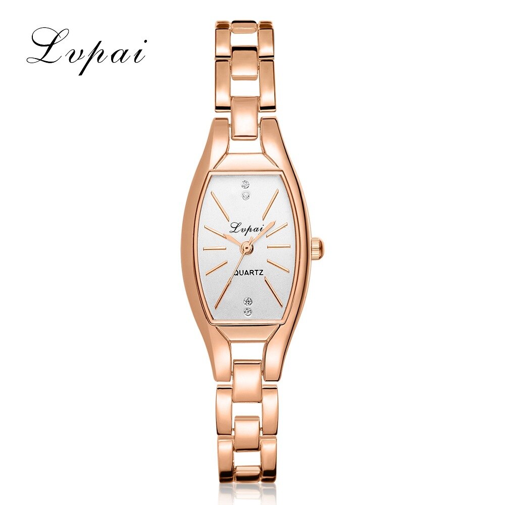 Lvpai Persoonlijkheid Horloge Hoofd Quartz Horloge, Elegante En Beknopte Horloge Met Diamant: Golden white noodles