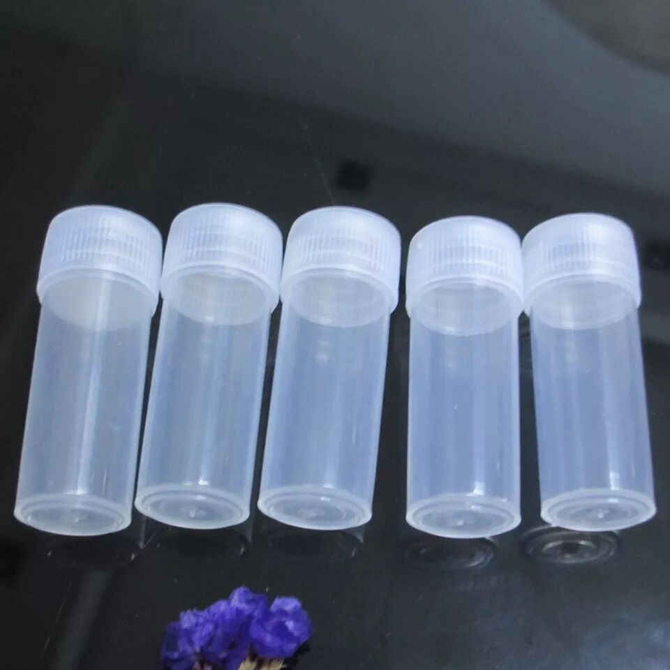 300 stks MIni Plastic Sample Vial Opslag Flessen Jar Home Storage Containers Levert Fit Kralen DIY Objecten Nail Fles decor