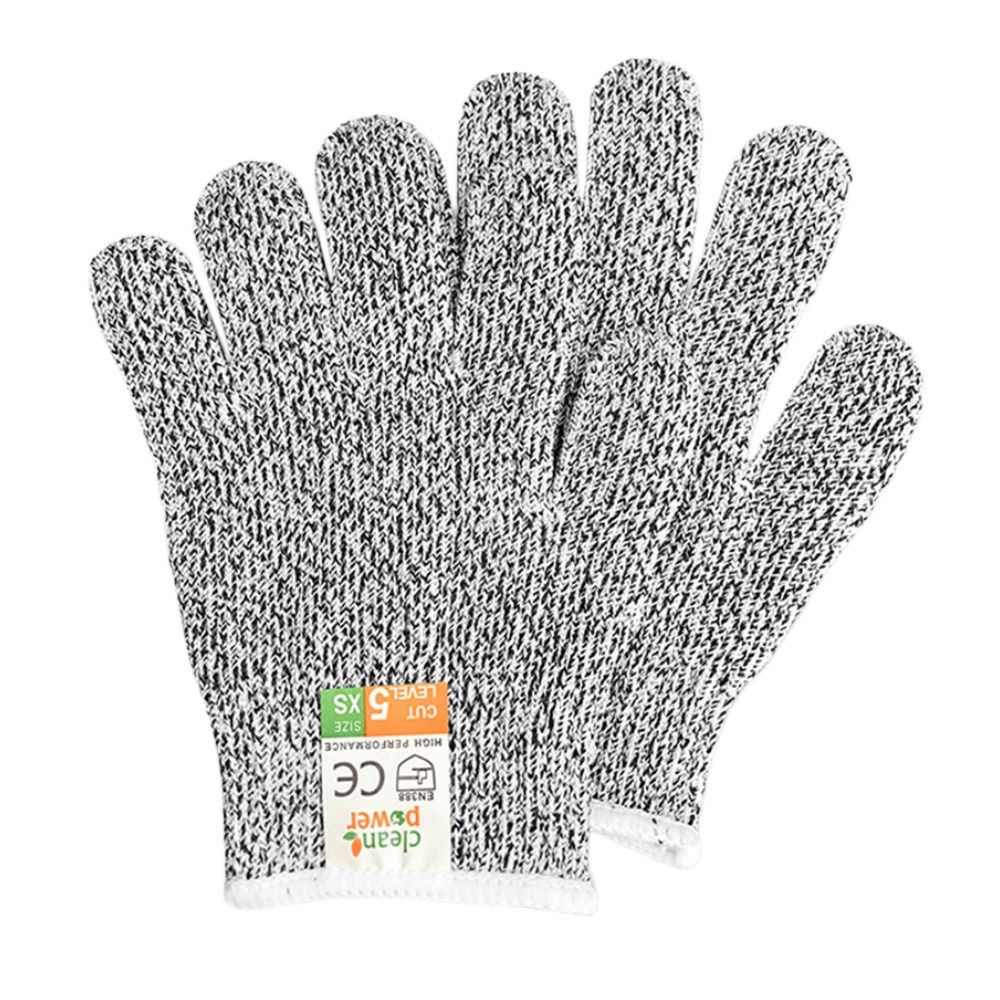 Grijze anti-snijhandschoenen voor kinderen HPPE Hendel 5-werkveiligheidshandschoenen Slijtvastheid Handbescherming Beschermende wanten Carving