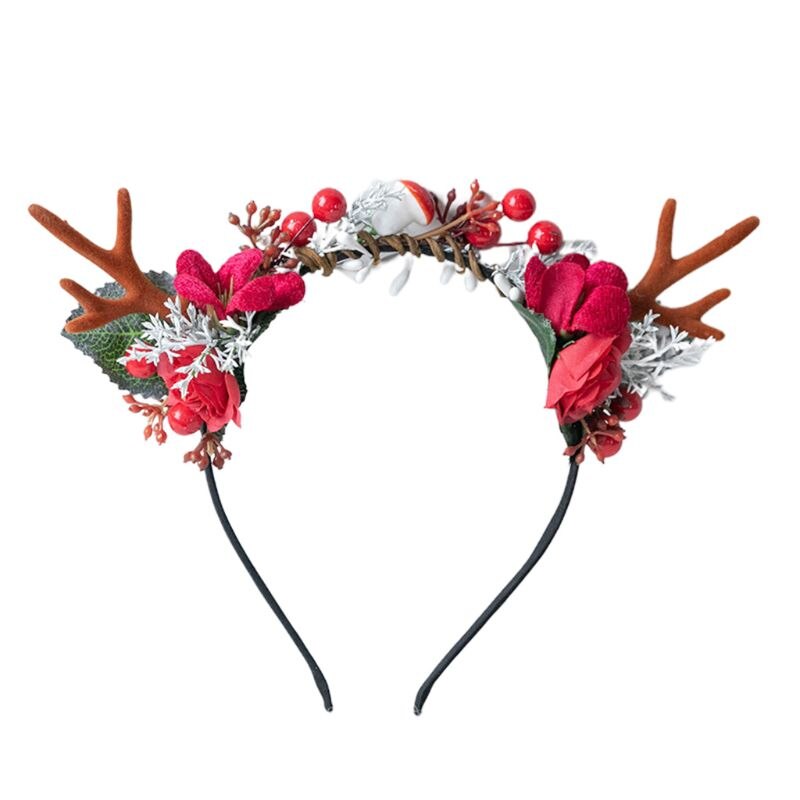 Kerst Rendier Hoorn Hoofdbanden Glitter LED Haar Hoepel Voor Kerst Hoofddeksel Fancy Dress Feestbenodigdheden Licht Up Herten Gewei Licht Up Herten Gewei Hoofdband Herten Gewei Herten Gewei Licht
