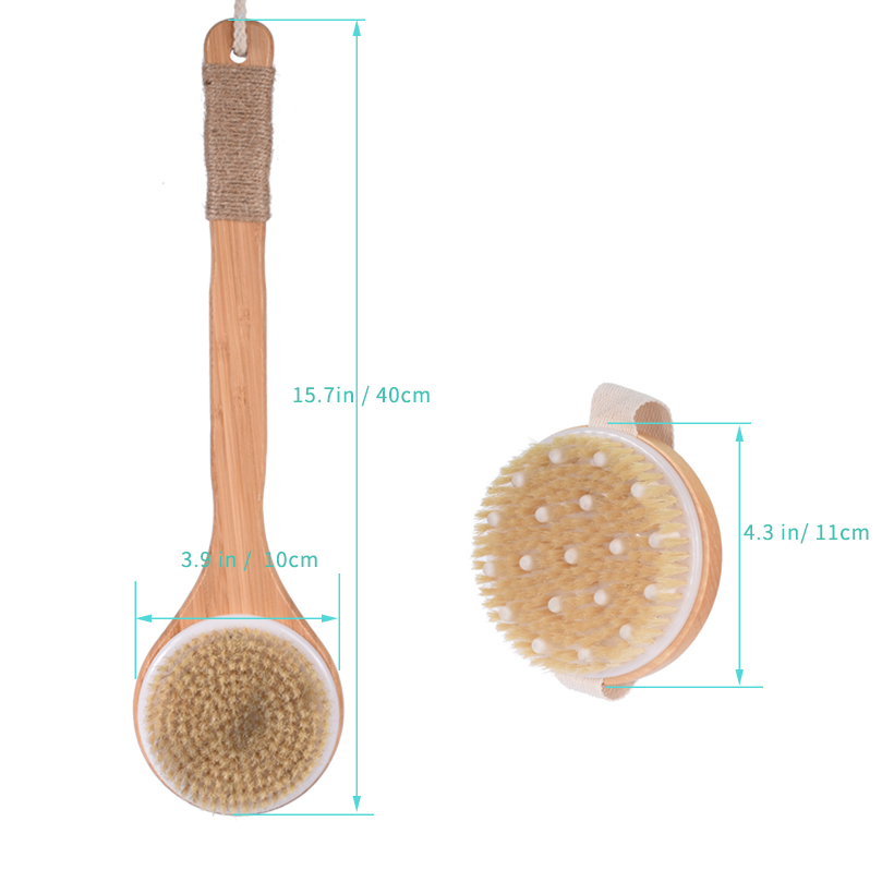 NAKLEO Houten Sjabloon Borstel Set, 4 Pcs 6, 12, 18, 22 mm, Natuurlijk