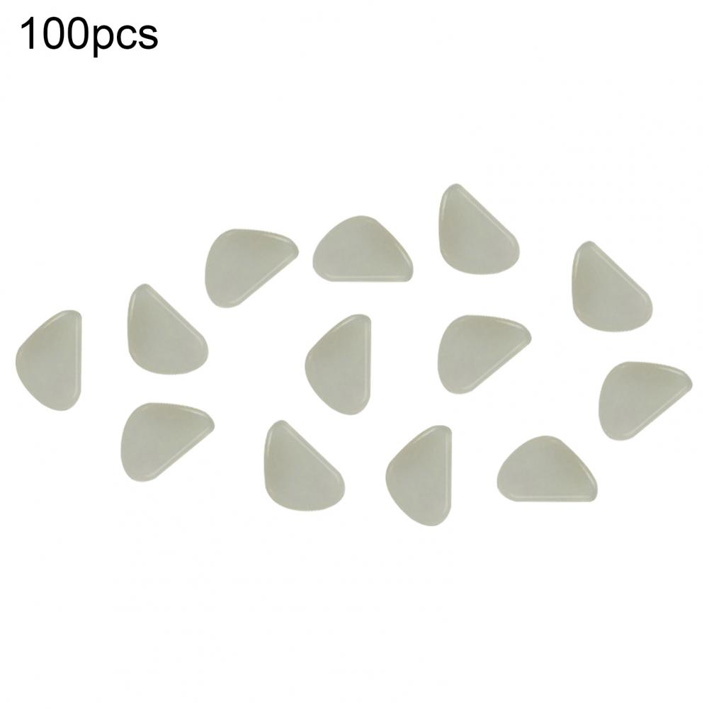 100Pcs Luminous Pebbles Eco-friendly Warm Light Resin Glow in the Dark Pebbles for Home: white