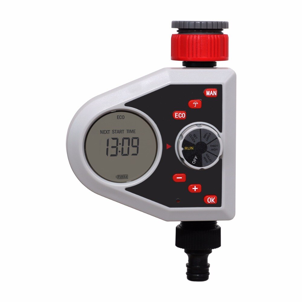 LCD Display Garden Automatic Watering Timer Digital Electronic Solenoid Valve Sprinkler Timer Irrigation Controller System#21077