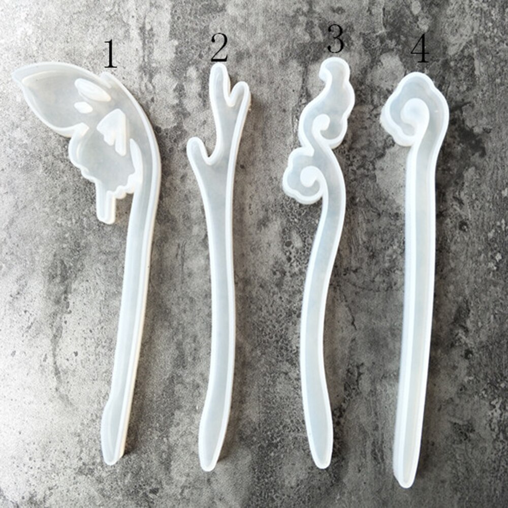 DIY Transparante Haarspeld Siliconen Mal Maken Retro Stijl Haar Stok Sieraden Hanger Hars Ambachtelijke