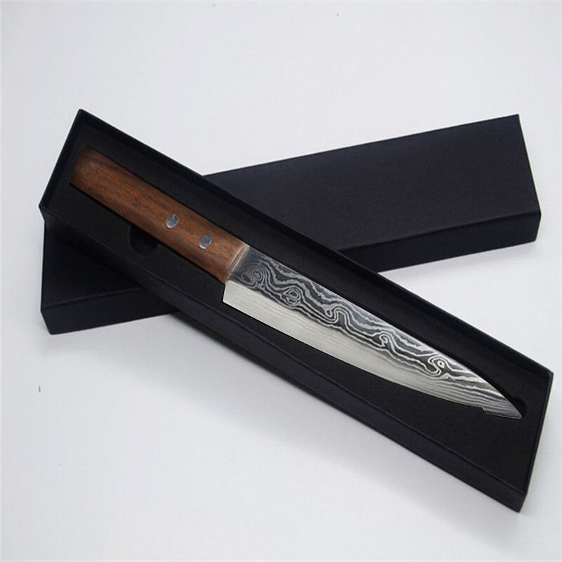 Japanese Sushi Knife Cooking Knife Salmon Sashimi Damascus Knife Multifunctional Stainless Steel Slicing KnifTwosun Chef Knife: Kninfe 1 with box