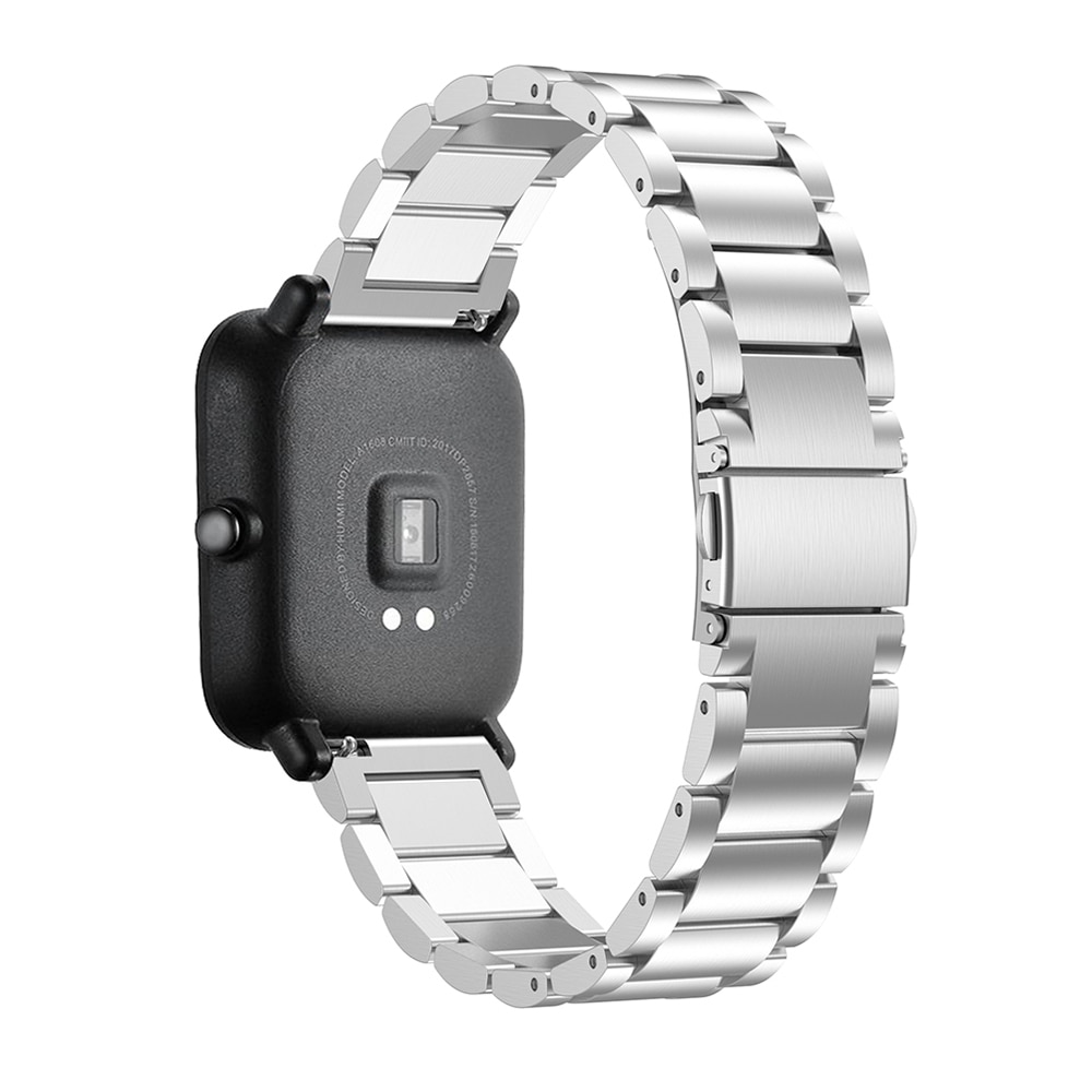 Correa para Xiaomi Huami Amazfit Bip Youth Smart Watch 20mm pulsera para Huami Bip BIT Lite Correa Metal inoxidable