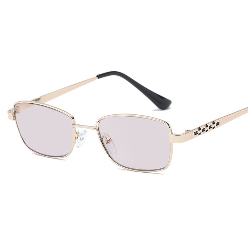 Gold Transition Reading Glasses Anti Blue Presbyopic Eyewear Photochromic Gray Glass Lenses Magnifier Computer Reader: +400