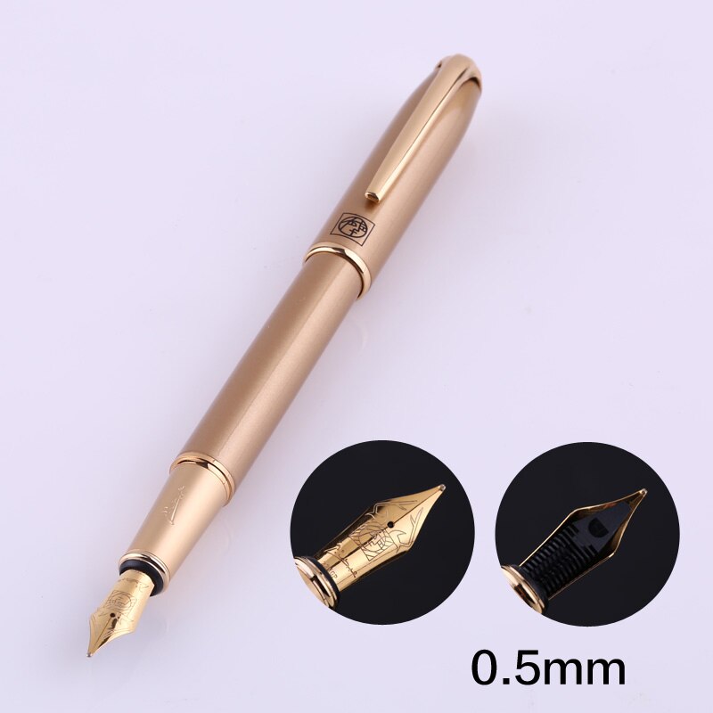 Picasso guld helmetallkropp iraurita reservoarpenna 0.38/0.5mm bläckpennor dolma kalem caneta brevpapper lyxiga signeringspennor 1039