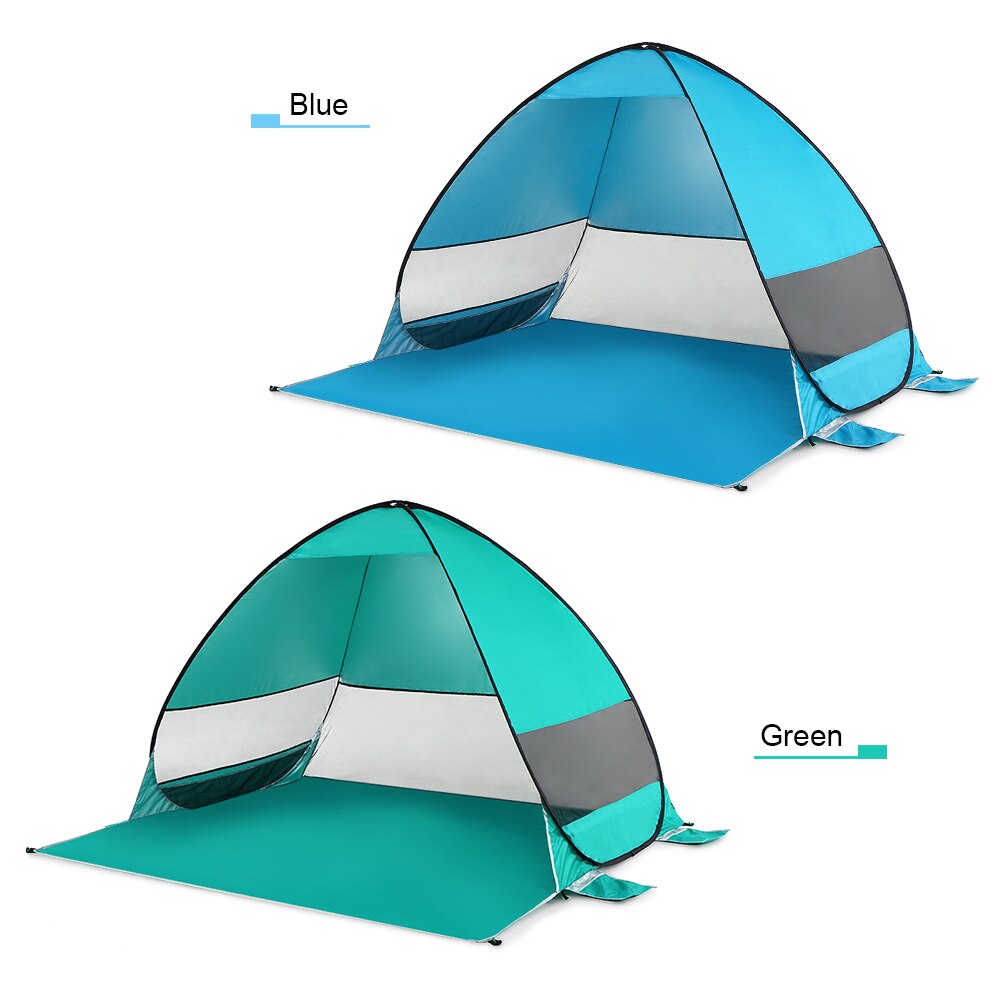 Automatisk pop up strandtält cabana bärbar upf 50+  solskydd camping fiske vandring baldakin tält utomhus camping