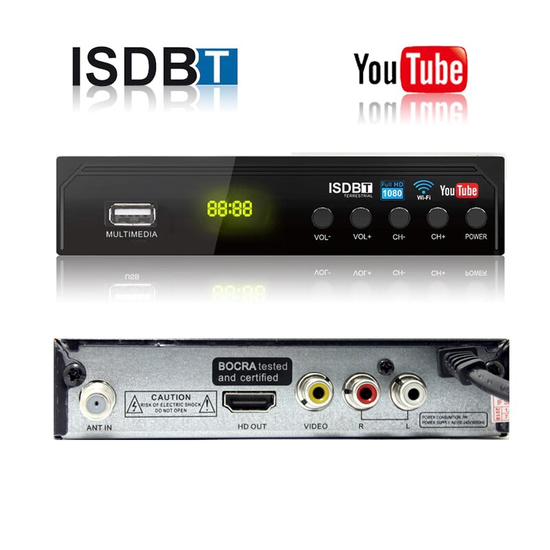 Brazilië Peru Zuid-amerika Conversor Digitale Tv Isdbt Terrestrial ISDB-T Tv Tuner Ontvanger Usb Capture Record Antenne Volledige 1080P
