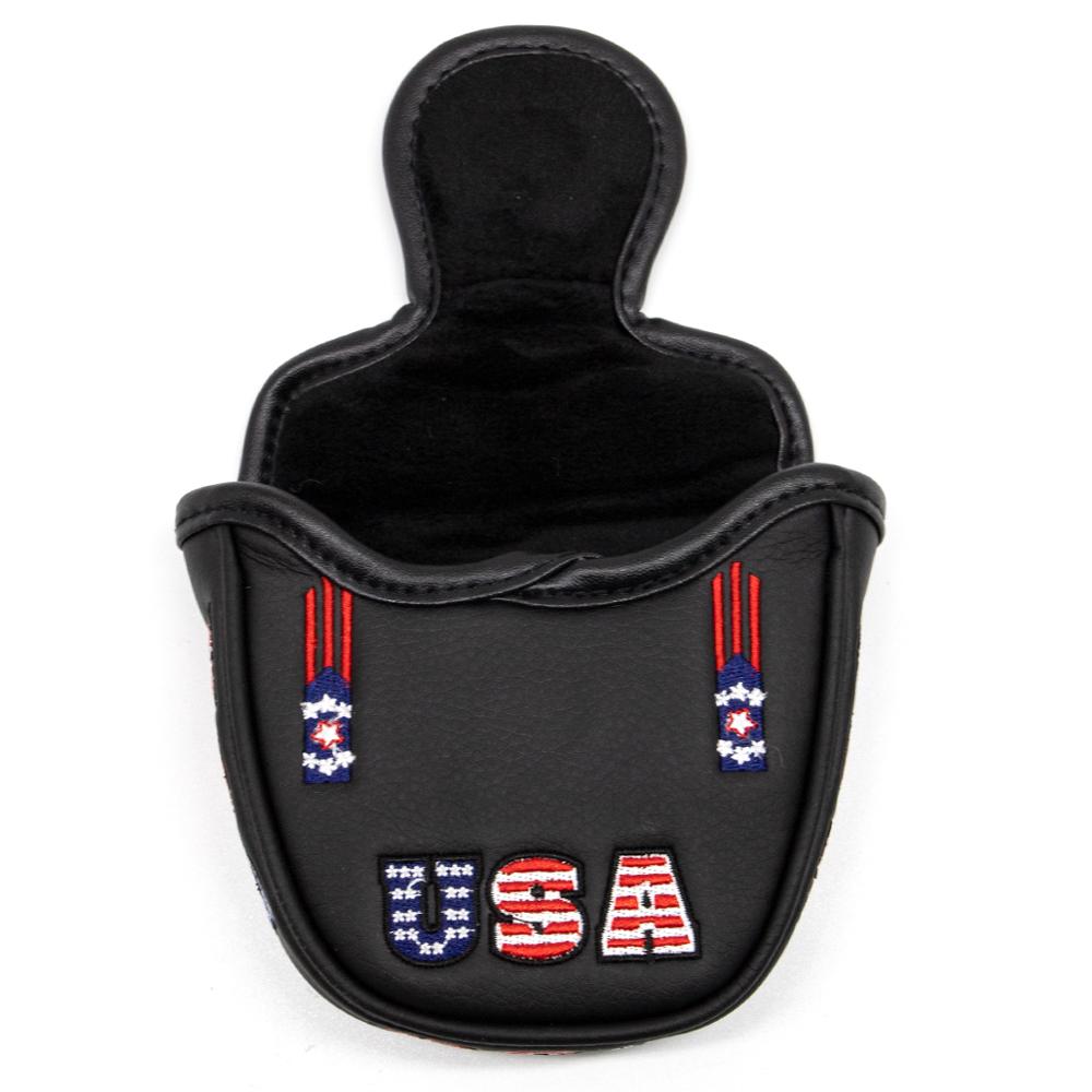 Golf Putter Cover USA FLAG Leather Golf Mallet Putter Headcovers Golf