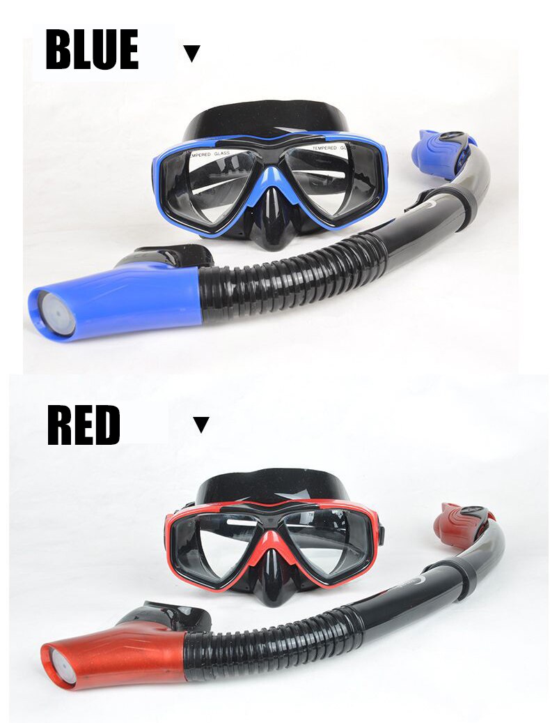 Máscaras de buceo para adultos, falda de silicona, gafas antivaho, equipo subacuático para piscina