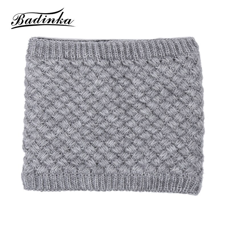 Winter Ladies Pink Red Warm Elastic Thick Knitted Circle Scarf Ring Women Men Faux Fur Neck Collar Warmer Plush Scarves