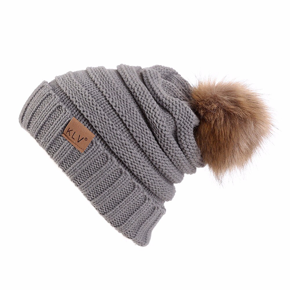 hedging cap Men Women Baggy Warm Crochet Hats Winter Knitting Wool Ski Beanie stretchy Soft Hat in stock Petten: Gray 