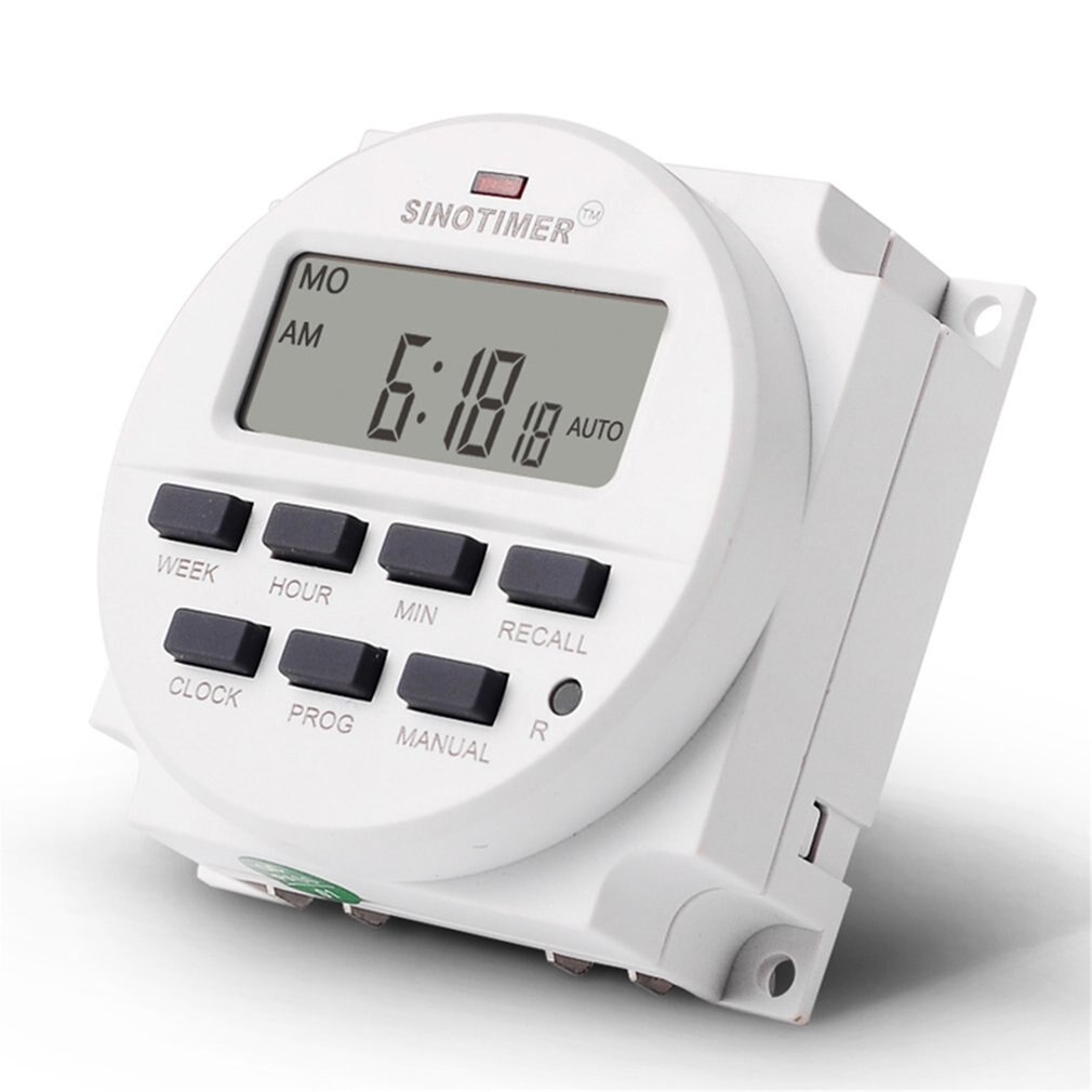 5V 12V 220V Digital Timer Switch 7 Days Weekly Programmable Time Relay Programmer Built-in Rechargeable Battery