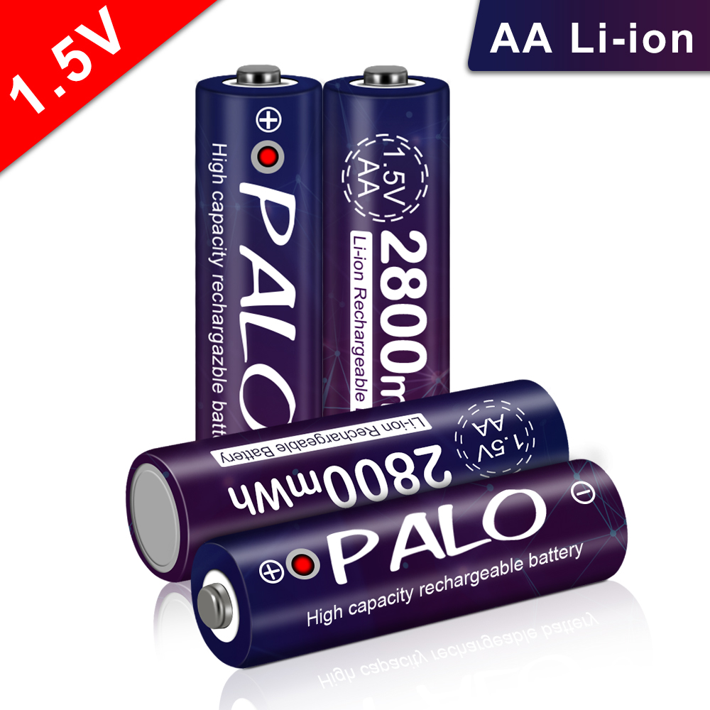 Lithium-Ion Batterij Polymeer Oplaadbare Batterijen Voor Thermometer Game Console Speelgoed Palo 1.5V Aa Li-Ion Batterij 2A 1.5V 2800mWh