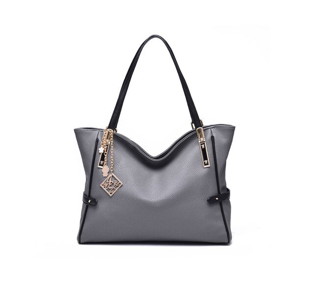 TTOU femmes gland fourre-tout décontracté dames sac à main sac à bandoulière en cuir synthétique polyuréthane grande capacité sac à main sac de banlieue femme: Grey