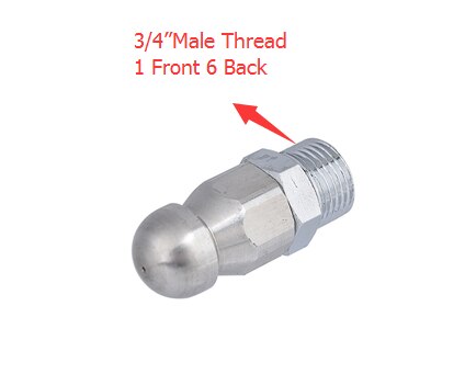 BSPT 1/2"3/4" High Pressure Water Jet Drain Pipe Sewer Cleaning Nozzle Washer High Pressure Pipe Cleaning Sewer Nozzle: Blue