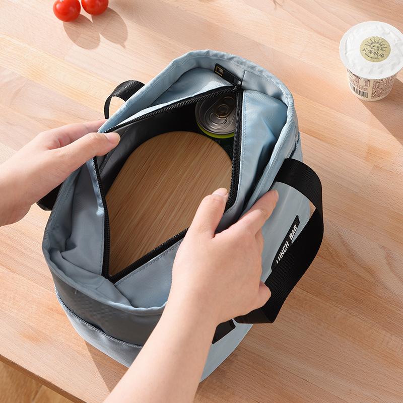 Insulated Bento Lunch Box Thermal Bag Large Capacity Food Zipper Storage Bags Container Cooler Travel Picnic Handbags