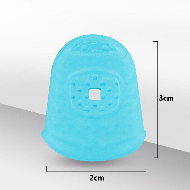 5 stücke Zählen Kegel Gummi Fingerhut Schutz NäHenne Quilter Silikon Finger Spitze Handwerk Hand NäHenne Küche Zubehör: hell Blau 5Stck
