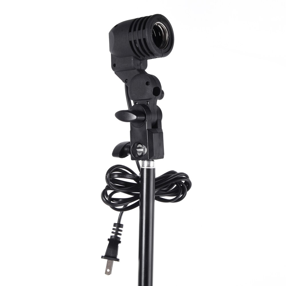E27 Bulb Holder Socket Flash Swivel Bracket Photo Light Lamp Mount US Plug