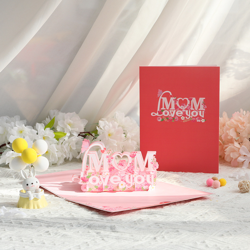 Tarjeta 3D para el día de la madre, tarjetas de felicitación de Acción de Gracias, para el día de la madre