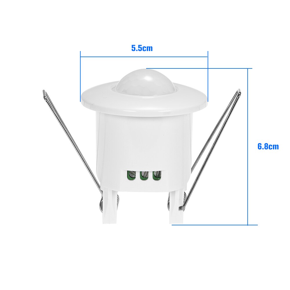 Mini Infrared Motion Sensor Switch 360 Degree PIR Detection Recessed Ceiling Occupancy Motion Sensor Detector Lamp Light Switch