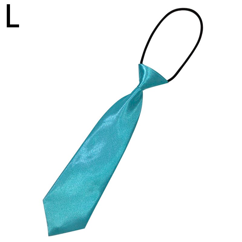 Cravate élastique à la pour garçons et filles, pour enfants, pour mariage, couleur unie: L