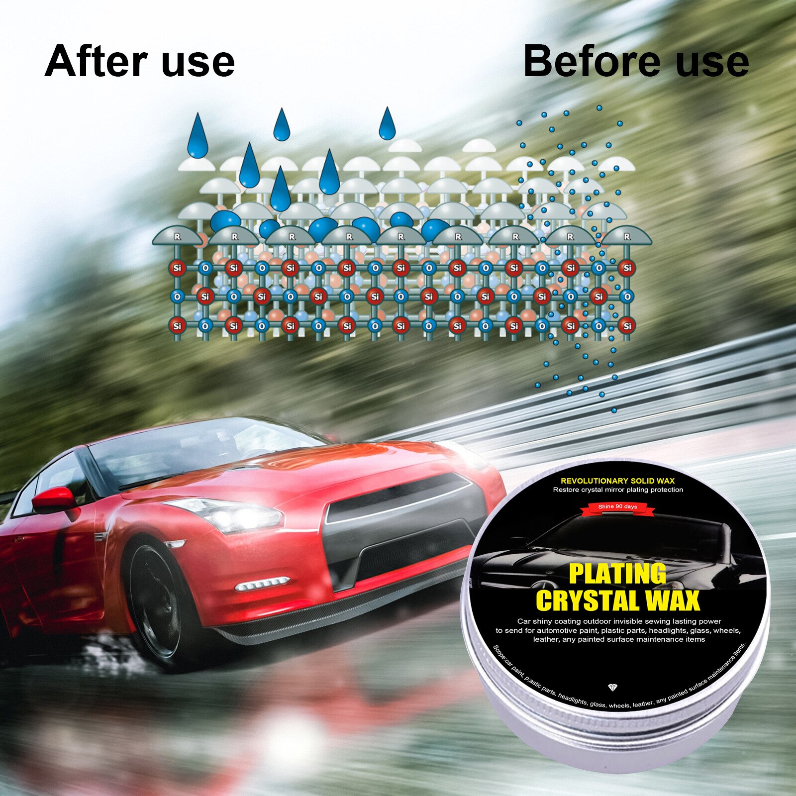 Car Super Hard Shell Polishing Paste Wax Gold Class Carnauba Plus Premium Ultimate Paste Wax – Creates a Deep Dazzling Shine