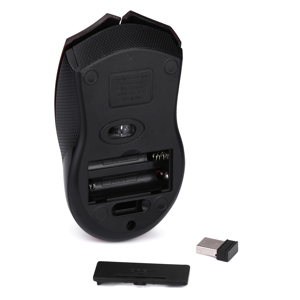 2,4 GHz Wireless Mouse DPI ajustable 2400 ratón óptico del Juego 6 botones ratones inalámbricos con receptor USB para ordenador PC y portátil