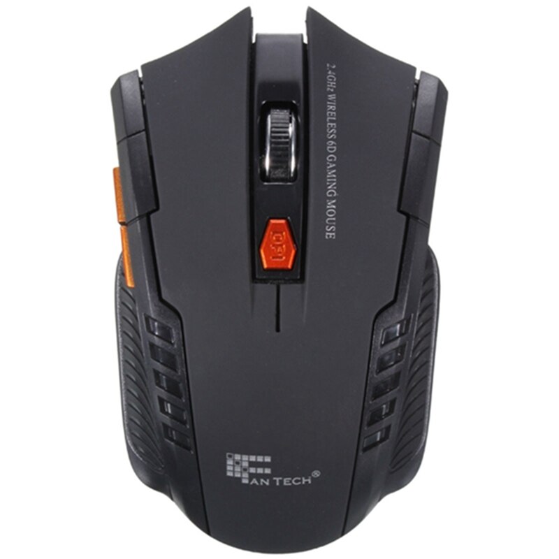 1200DPI Optical mouse Adjustable Resolution 2.4Ghz Mini Portable Gaming Mouse Mice Wireless 10m/38.2inch: Black