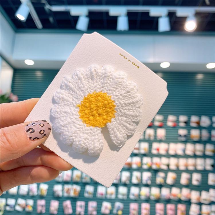 Frühjahr Neue freundlicher Blume Haarnadel Mädchen Gänseblümchen Bb Clip eins Knaller Haarnadel Koreanische Haar Trimmen Clip Baby Mädchen Haar Stifte: 4