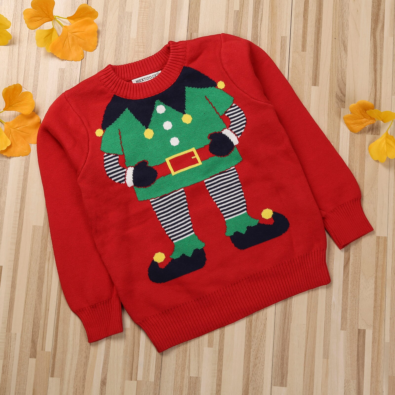 automne et hiver vêtements pour enfants garçons et filles noël dessin animé chandails tricotés, automne à manches courtes vêtements