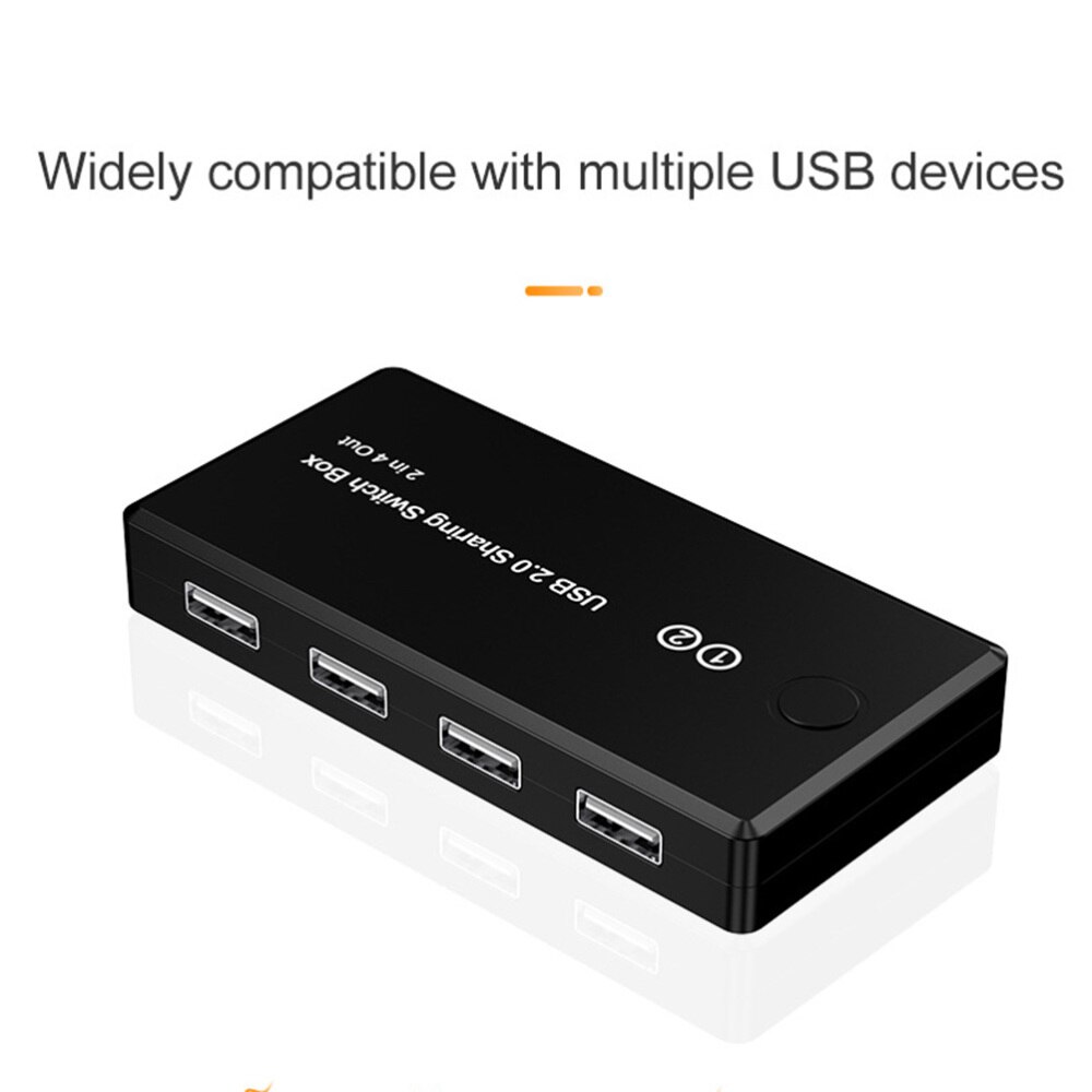 4 Port USB 2.0 Manual Printer Sharer USB Sharing Switch Adapter Box Selector Switcher for PC Printer Scanner