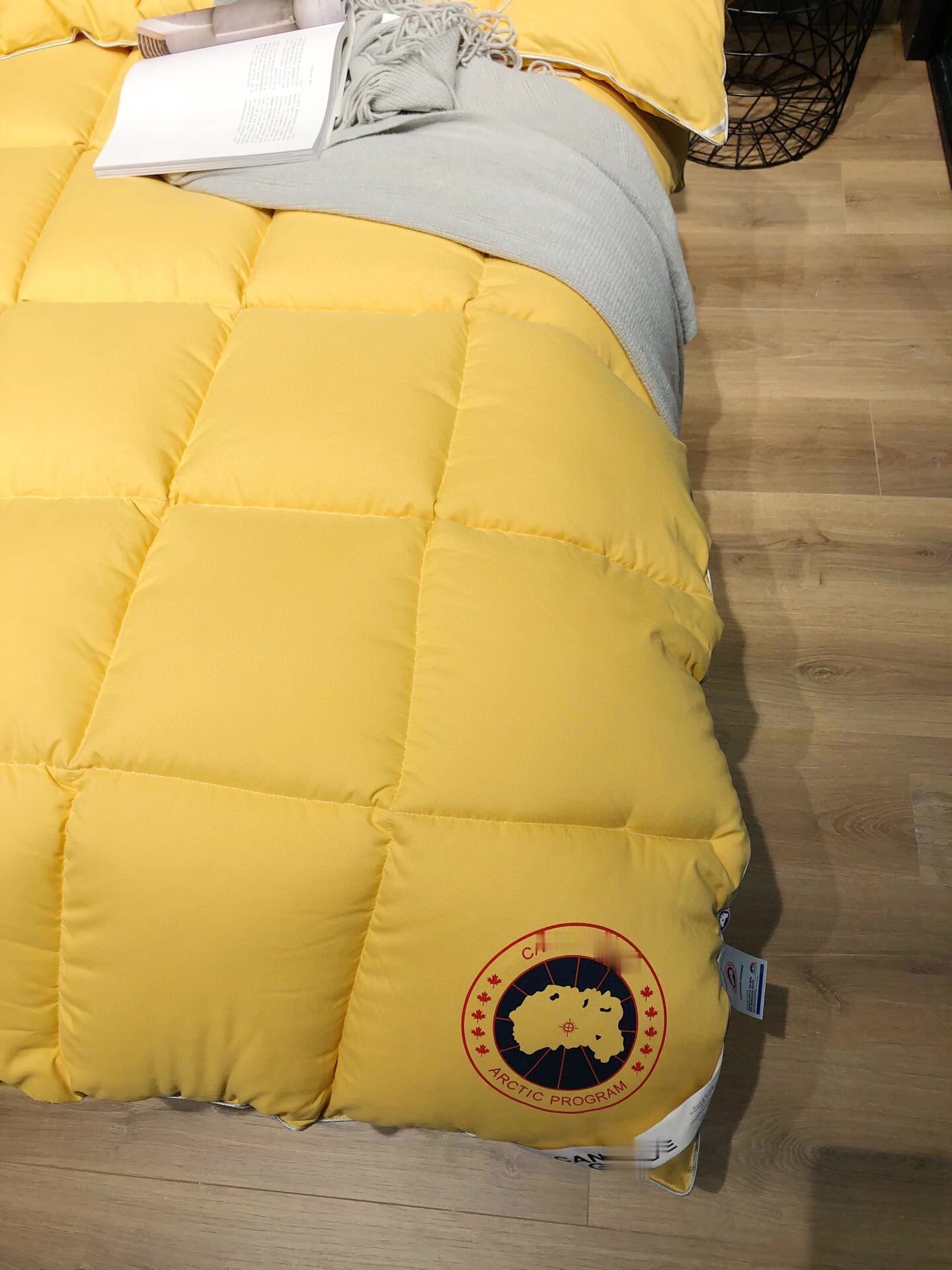 Pure Katoenen Dekbedovertrek Met Dikke Warme Gans Eendendons Voor Herfst En Winter Veer Quilts: 200x230-4kg / YELLOW