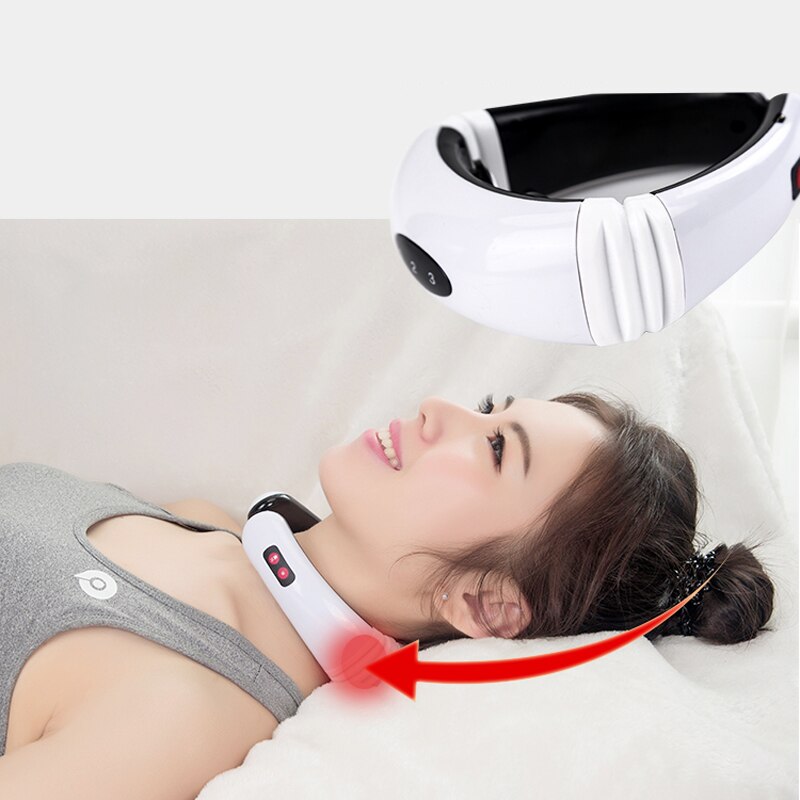 Warmte Draadloze Elektrische Puls Rug En Nek Massager Ver Infrarood Verwarming Pijnbestrijding Tool Gezondheidszorg Ontspanning Body Massage