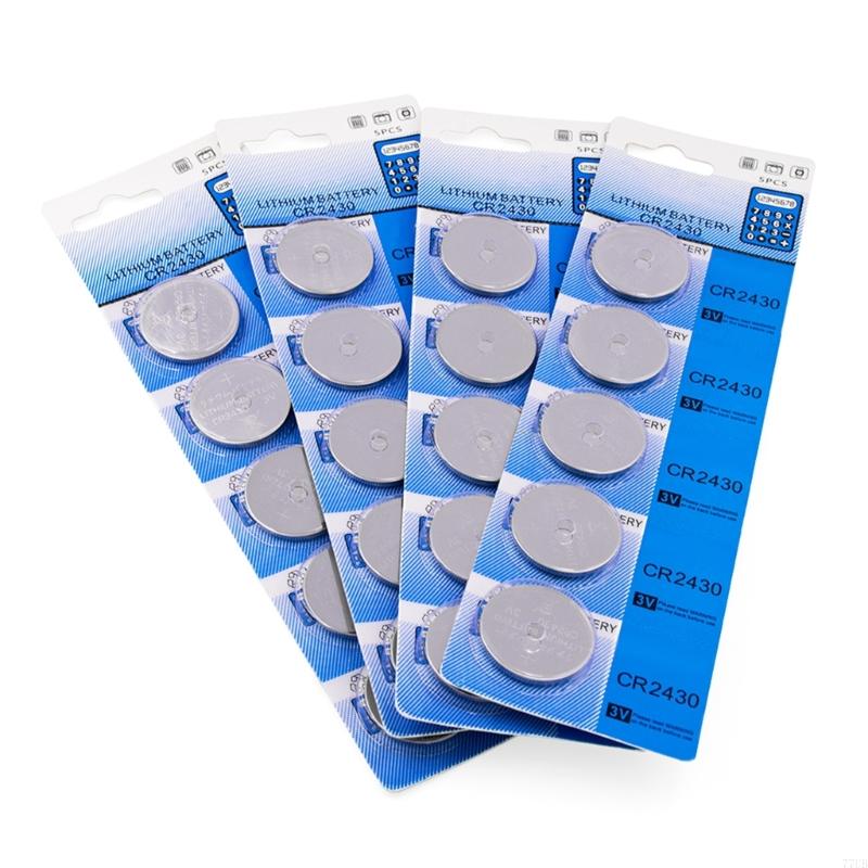 77UB Pack Of 5/10 CR2430 Coin Cell Batteries 3V CR2430 Lithium Battery For Toy,Calculators, Remote Controls 24mm Diameter