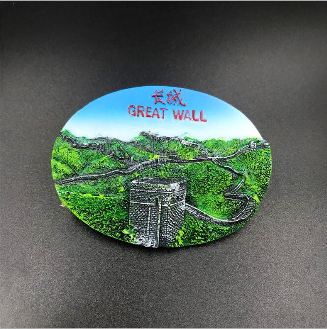 BABELEMI sales Resin 3D Fridge Magnet The Great Wall Beijing China Travel Souvenirs: Yellow