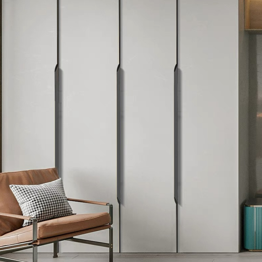 Maniglie nascoste Maniglie lunghe per armadi da cucina Manopole per cassetti in lega di alluminio Maniglia per porta dell'armadio Maniglie per armadi