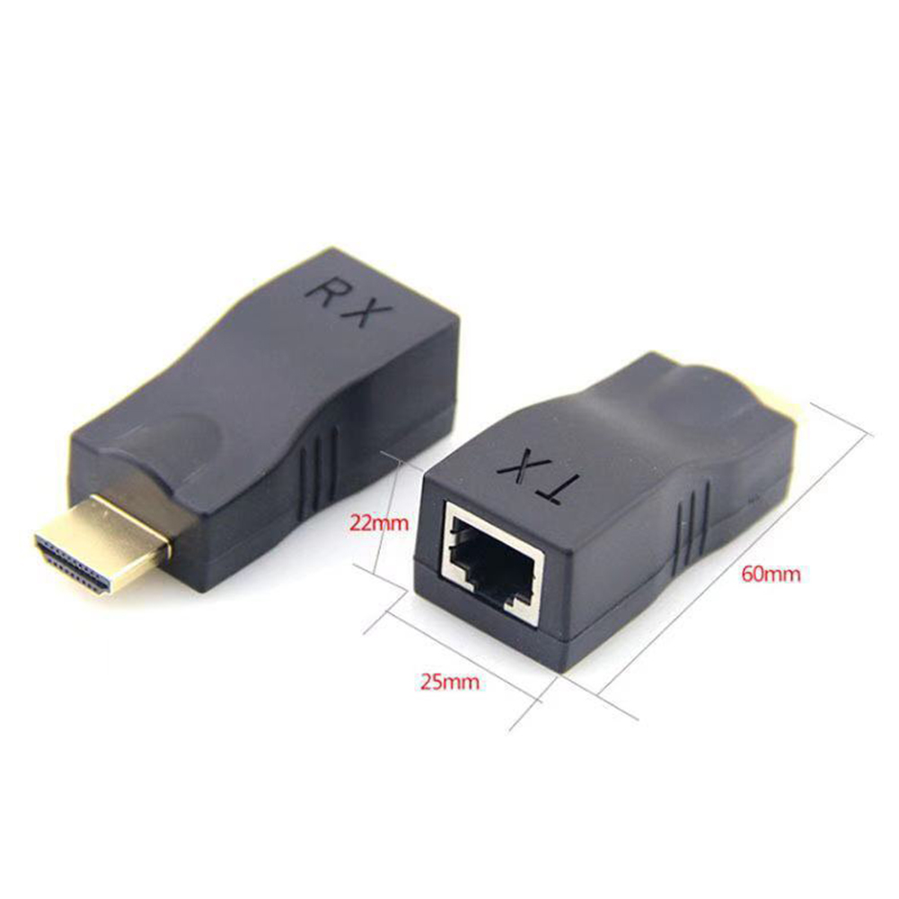 1 par 4k hdmi-kompatibel extender  rj45 extension up  to 30m over cat 5e cat 6 nätverk ethernet lan för hdtv hdpc dvd  ps3 stb
