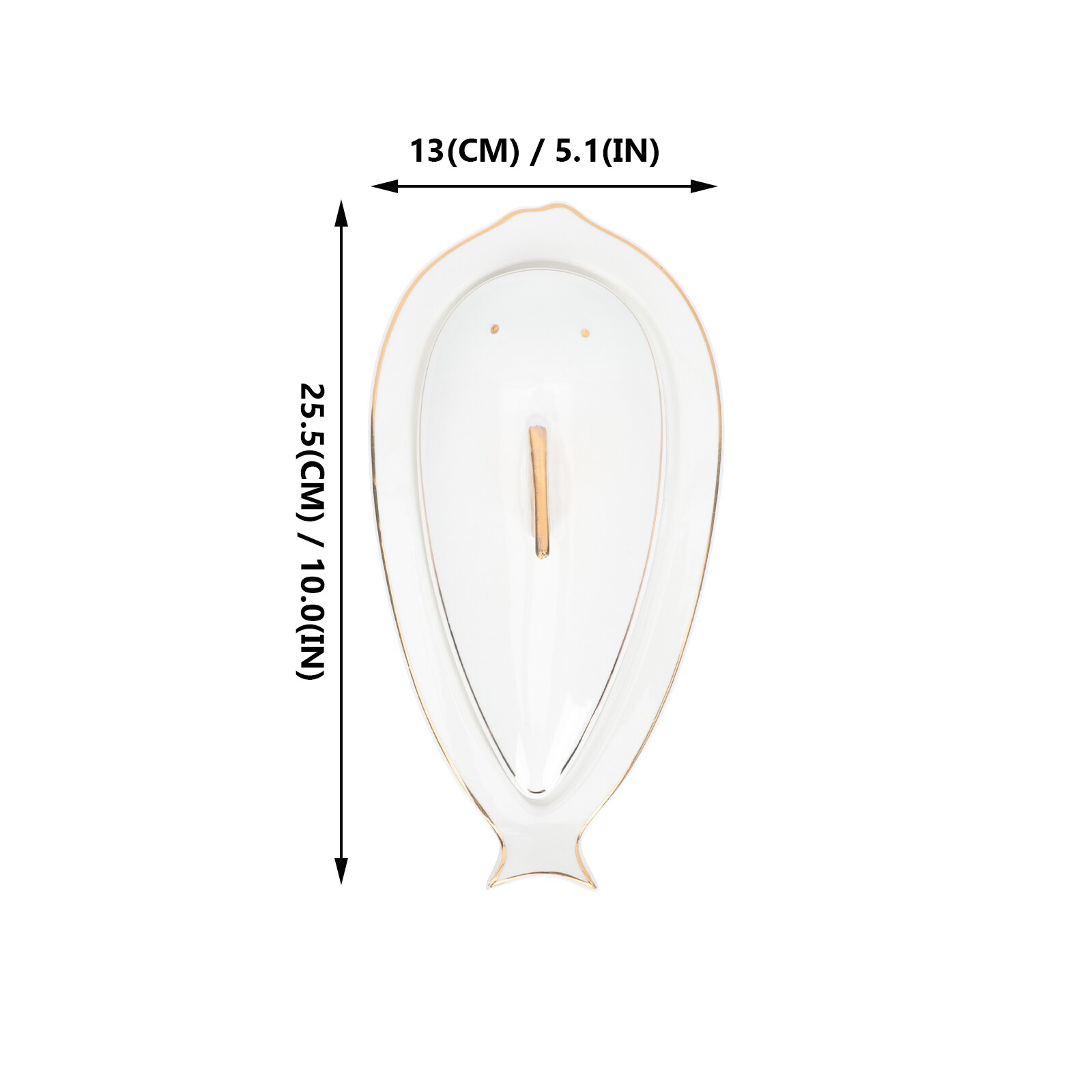 1 Set of Fish Tray Fish Tray with Lid Kitchen Supply Ceramics Seafood Dish for Kitchen Hotel Home