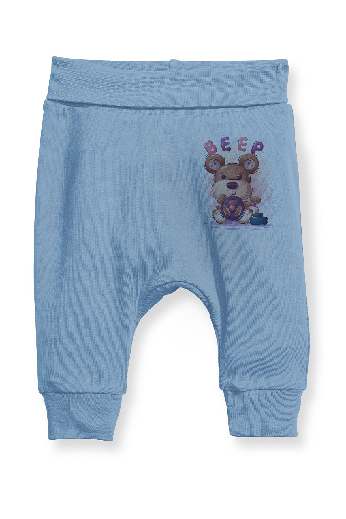 Angemiel bebê motorista urso bebê menino harem calças pantalon azul