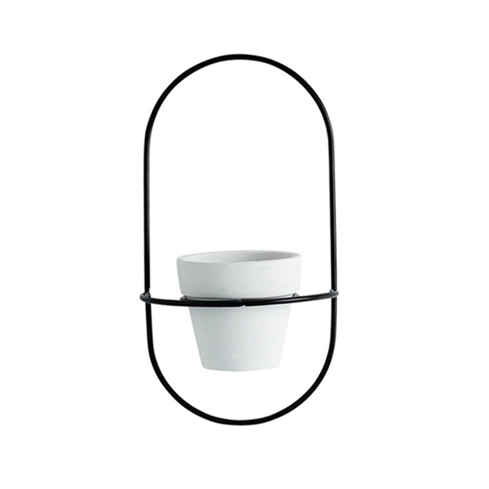 Maceta de hierro de estilo nórdico para decoración del hogar contenedor de maceta geométrica colgante para pared para Oficina Decoración de ventanas: A3