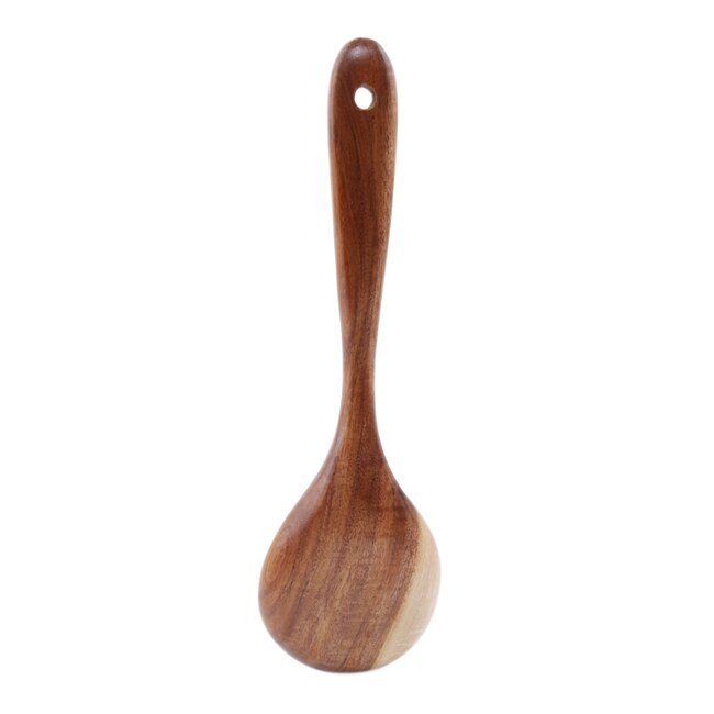 7 typer thai teak trä turner spatel ris sked stor soppa skopa för matlagning trä köksredskap leveranser: 774313