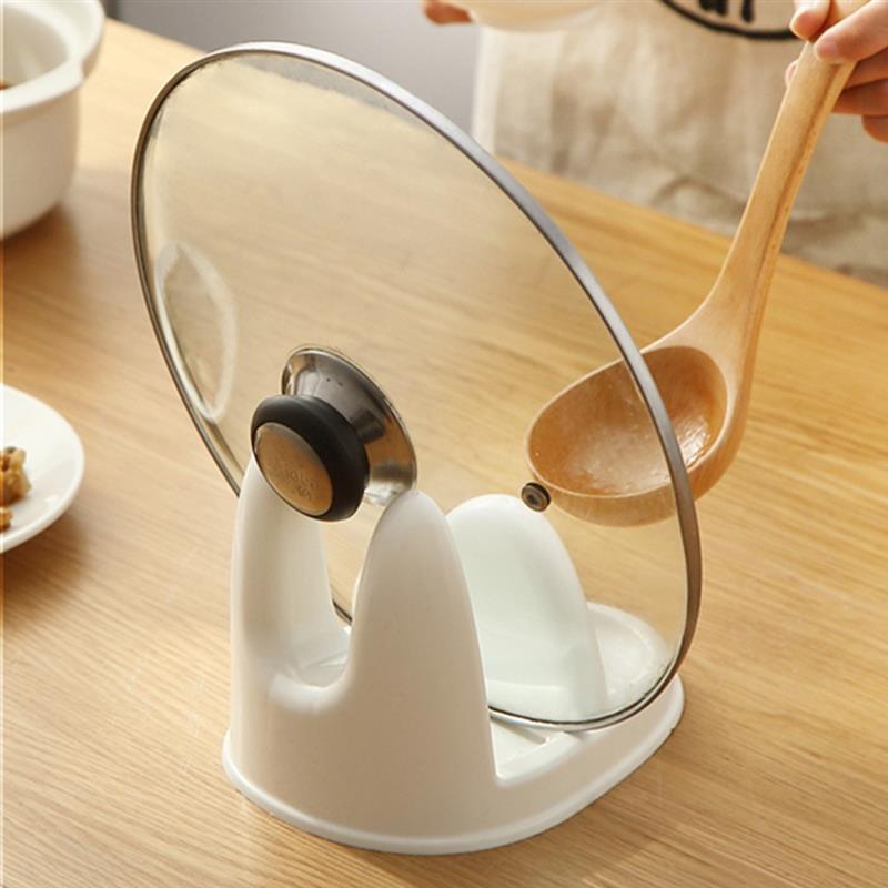 Cooking Tools Kitchen Solid Color Utensil Rest Spoon Rest Utensil Spatula Holder Heat Resistant Storage Shelves 3 Colors